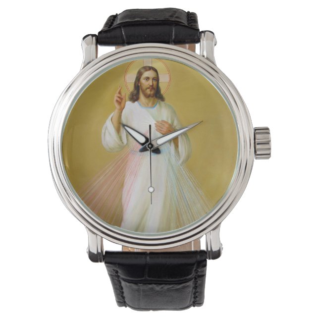 Jesus the Savior Blessing Catholic Artwork Watch (Front)