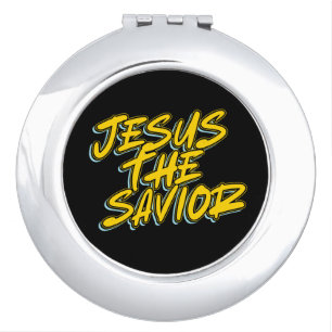 JESUS THE SAVIOR COMPACT MIRROR