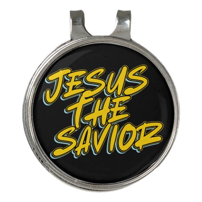 JESUS THE SAVIOR GOLF HAT CLIP (Front)