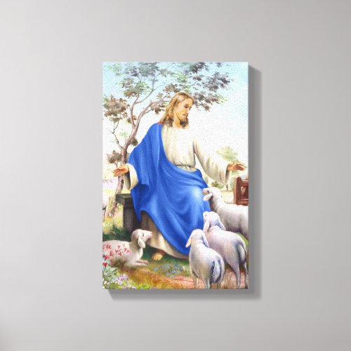 Jesus the shepherd canvas print