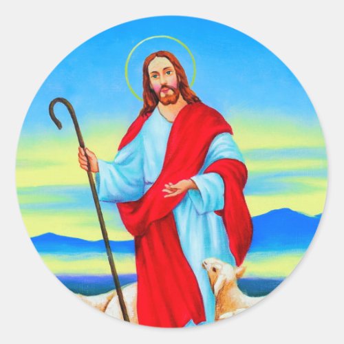 Jesus the shepherd sticker