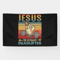 Jesus The Ultimate Deadlifter Funny Workout Gym