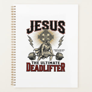 Jesus The Ultimate Deadlifter Vintage Christian Sh Planner