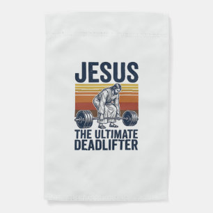 Jesus The Ultimate Deadlifter Vintage Gym Shirt_1 Garden Flag
