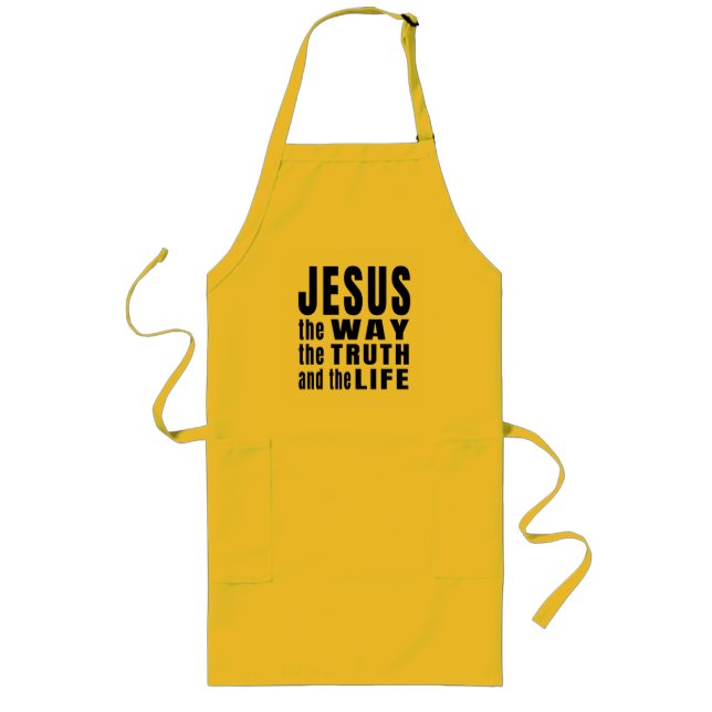 Jesus the way the truth and the life  long apron (Front)