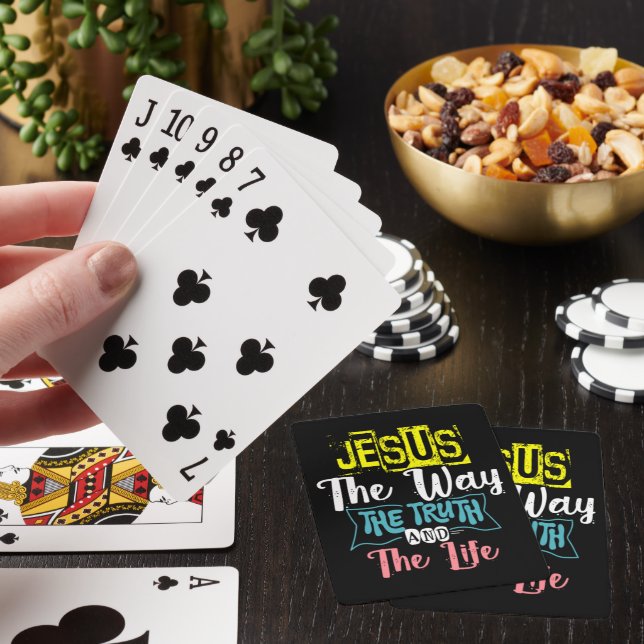 JESUS THE WAY THE TRUTH AND THE LIFE POKER CARDS (In Situ)