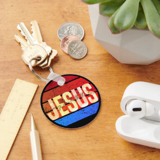 Jesus, the way the truth and the life sunset keychain