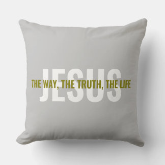 Jesus: The Way, The Truth, And The Life Throw Pillow