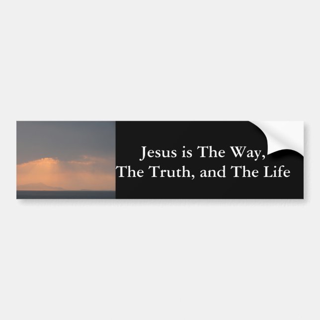 Jesus - The WAY, The TRUTH and The LIGHT Bumper Sticker (Front)