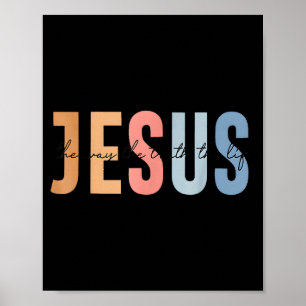 Jesus The Way The Truth The Life Bible Verse Poster