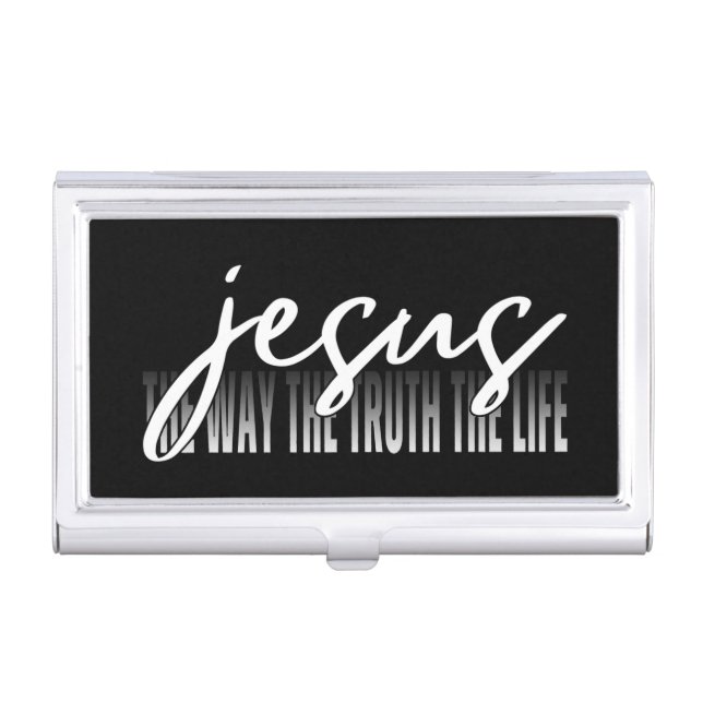 Jesus The Way The Truth The Life Business Card Case (Front)