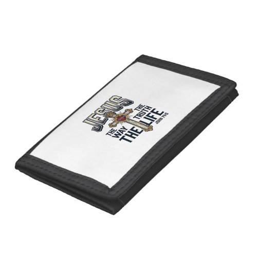 Jesus The Way The Truth The Life Christian Shirt Trifold Wallet