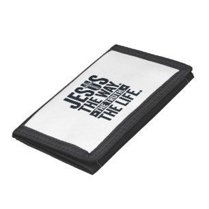 Jesus The Way The Truth The Life Christian T-Shirt Trifold Wallet