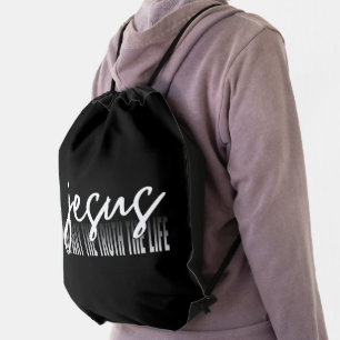 Jesus The Way The Truth The Life Drawstring Bag