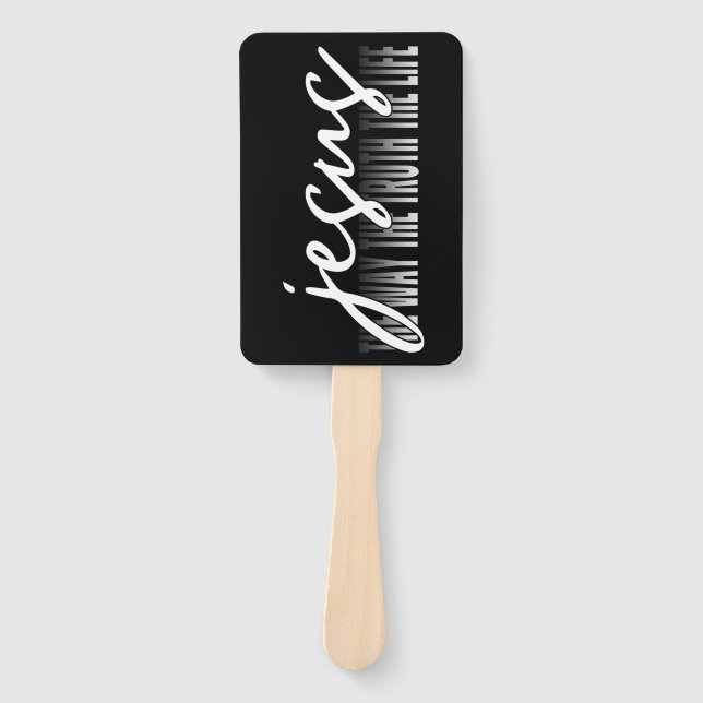 Jesus The Way The Truth The Life Hand Fan (Front)