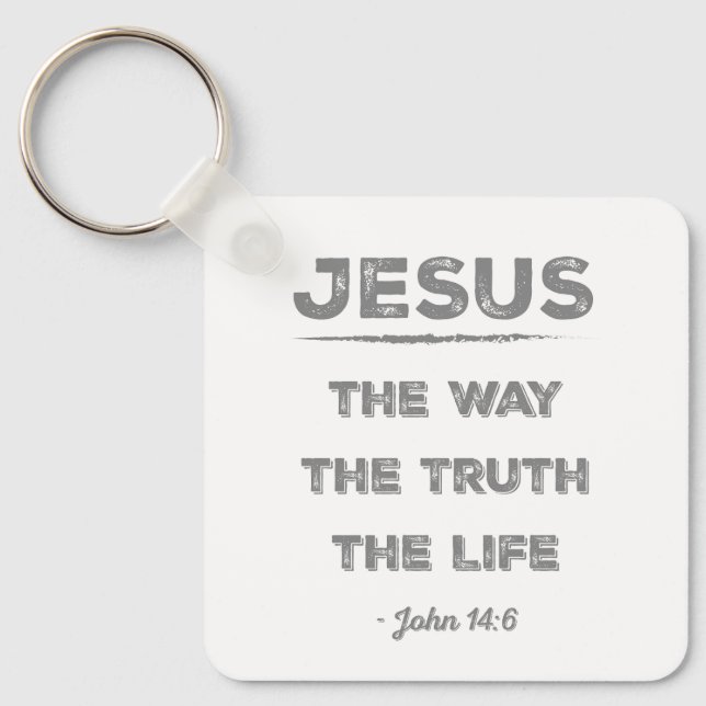 Jesus: the Way, the Truth, the Life Keychain (Front)