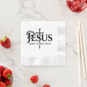 Jesus the way, the truth, the life! napkins