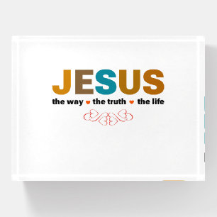 JESUS. THE WAY, THE TRUTH, THE LIFE. PAPERWEIGHT