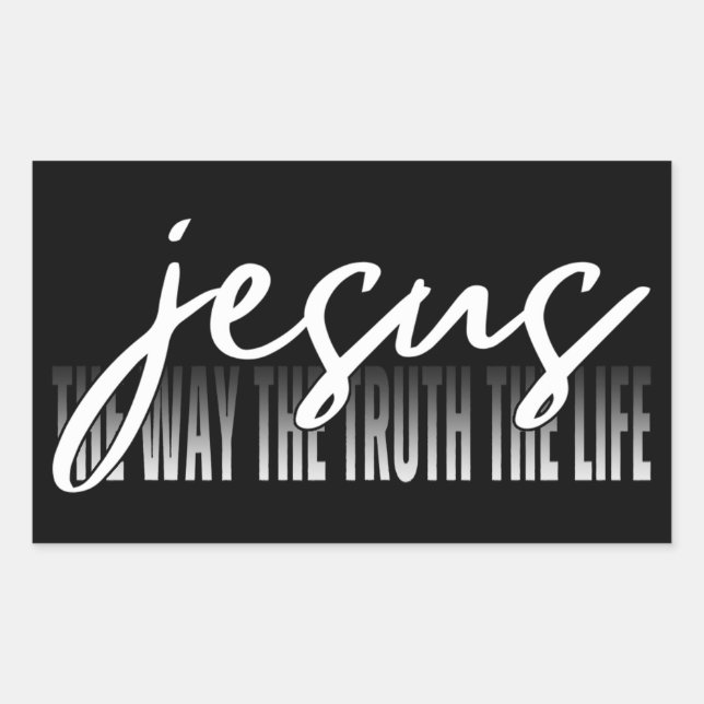 Jesus The Way The Truth The Life Rectangular Sticker (Front)
