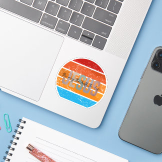 Jesus, The Way, The Truth, The Life Retro Sunset Sticker