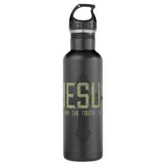 Jesus The Way The Truth The Life Stainless Steel Water Bottle