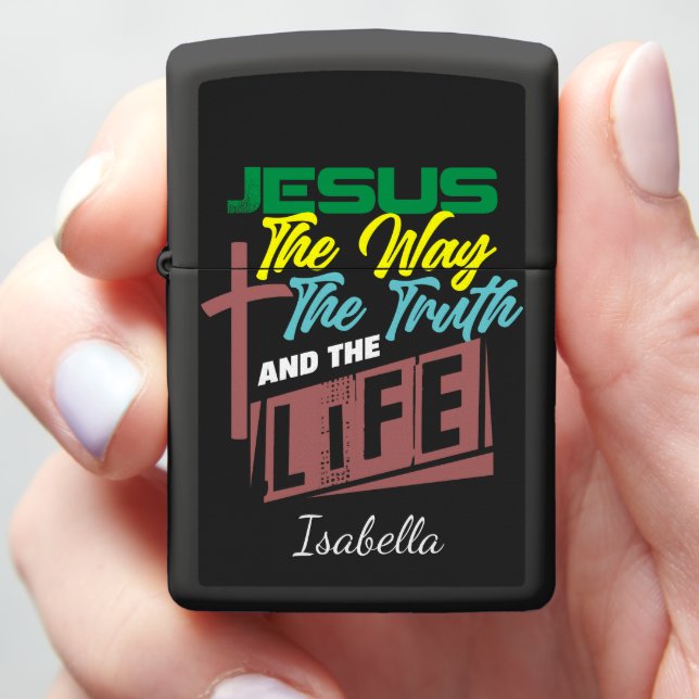 Jesus The Way The Truth The Life Zippo Lighter (In Hand)