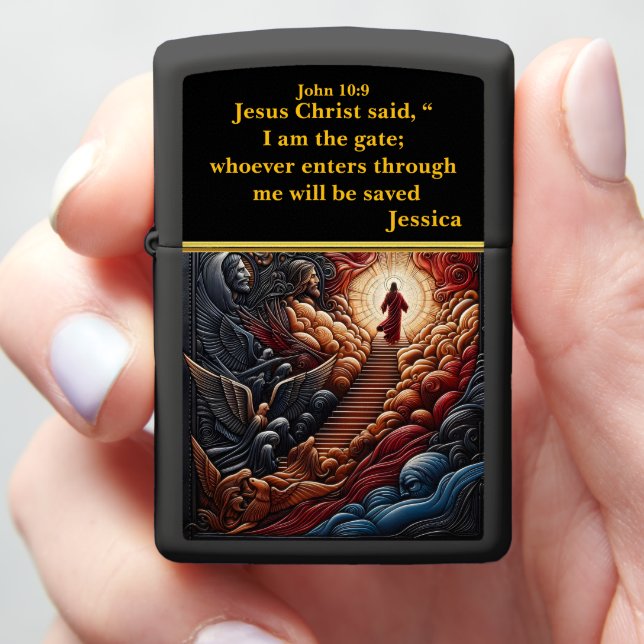 Jesus the Way to Heaven Zippo Lighter (In Hand)
