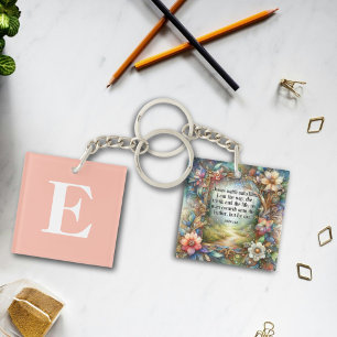 Jesus the Way Truth and Life Christian Monogram Keychain