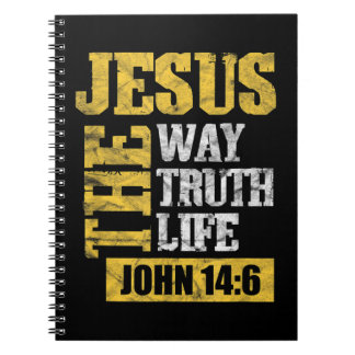 Jesus The Way Truth Life John 14:6 Christian Bible Notebook