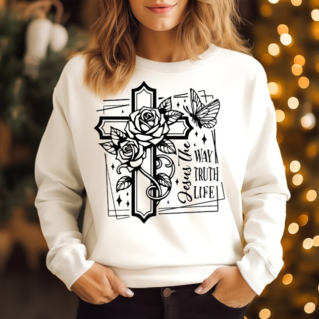 Jesus the way truth life  sweatshirt (Creator Uploaded)