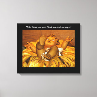 Jesus "The Word was made flesh" Wrapped Canvas Print
