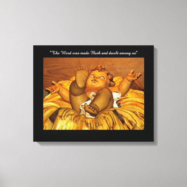 Jesus "The Word was made flesh" Wrapped Canvas Print (Front)