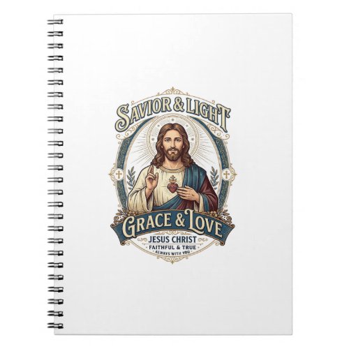 Jesus Thrift Store Vintage Hunting Graphic Tee Chr Notebook