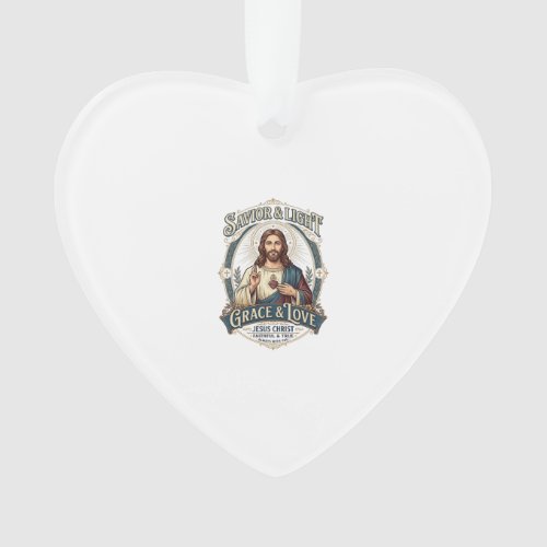Jesus Thrift Store Vintage Hunting Graphic Tee Chr Ornament