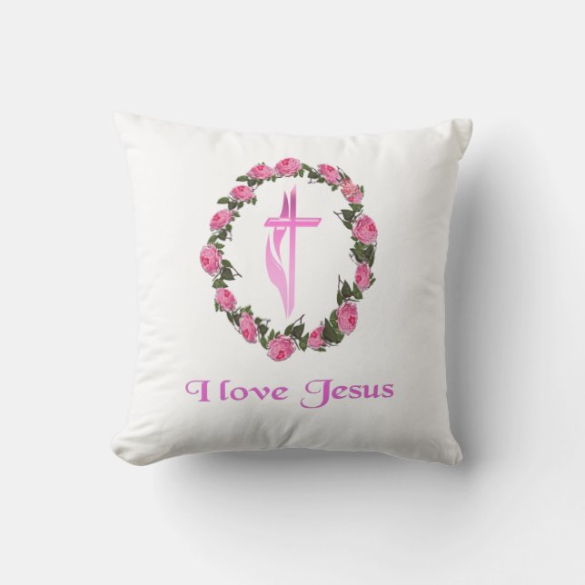Jesus  throw pillow (Front)