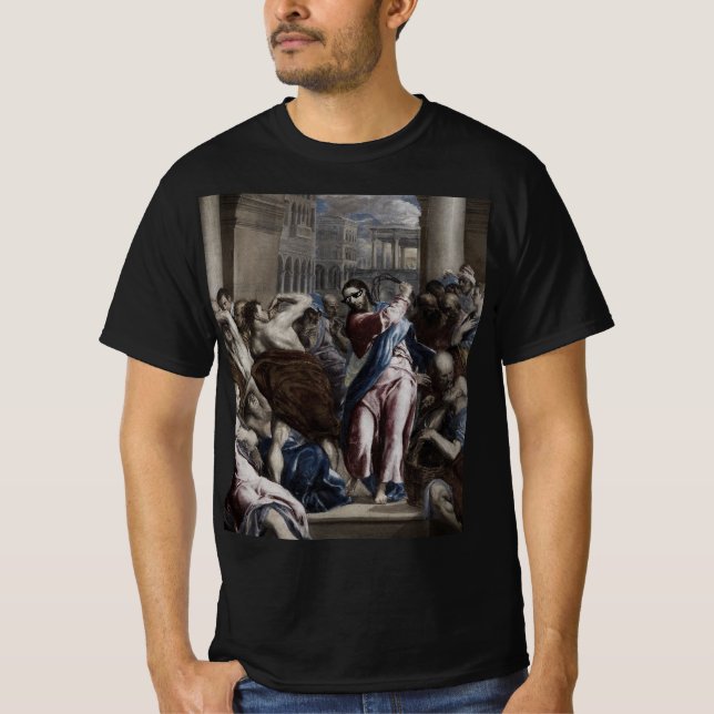 Jesus Thug Meme Chasing Money Changers  T-Shirt (Front)