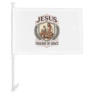 Jesus Toolbox Of Grace Jesus Toolbox Grace Christi Car Flag