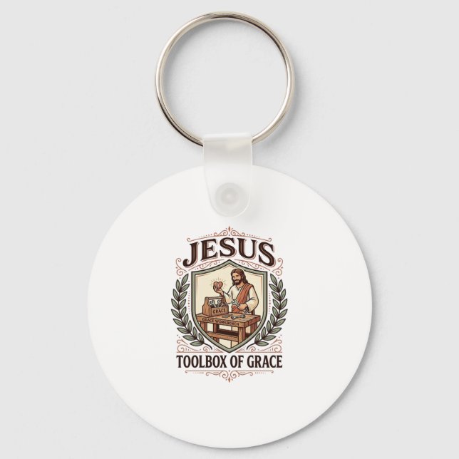 Jesus Toolbox Of Grace Jesus Toolbox Grace Christi Keychain (Front)