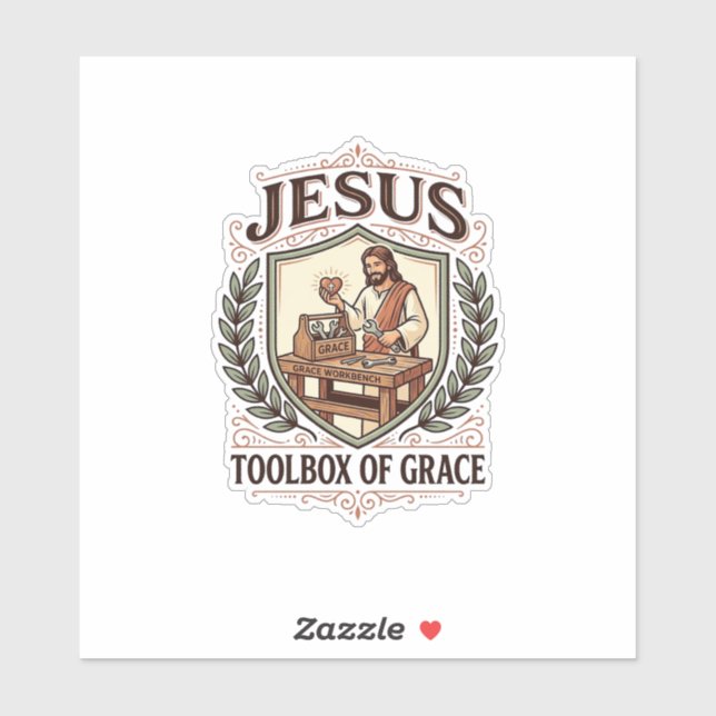 Jesus Toolbox Of Grace Jesus Toolbox Grace Christi Sticker (Sheet)