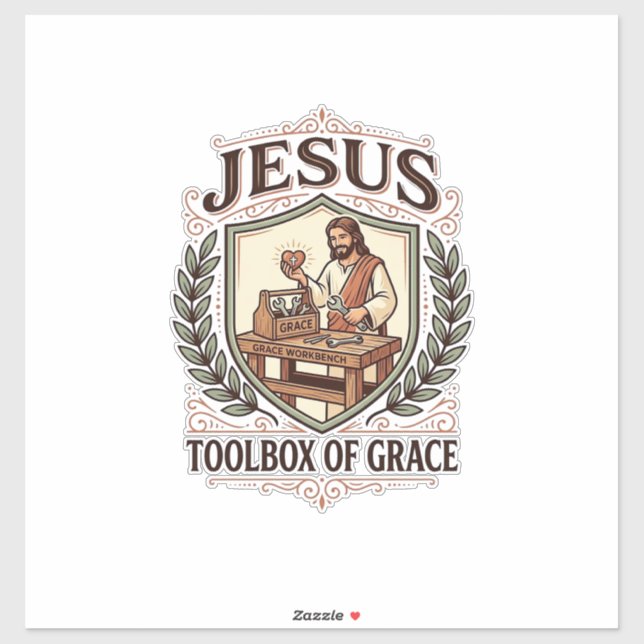Jesus Toolbox Of Grace Jesus Toolbox Grace Christi Sticker (Sheet)