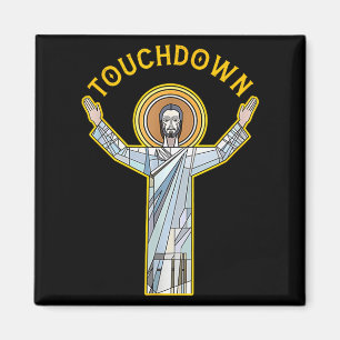 Jesus Touchdown Fun Christian Faith Saying Meme Ch Magnet