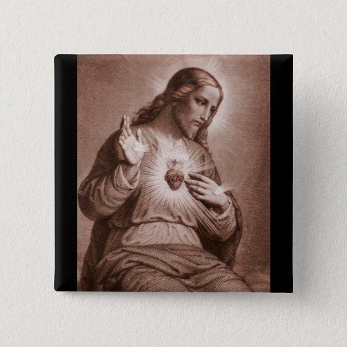 Jesus Touching His Heart Button