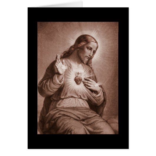 Jesus Touching His Heart Cards (Front)