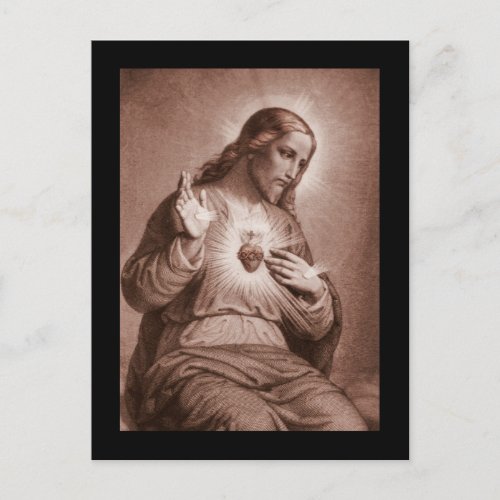 Jesus Touching His Heart Postcard