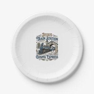 Jesus Train Station Gospel Express Jesus Train Sta Paper Plates