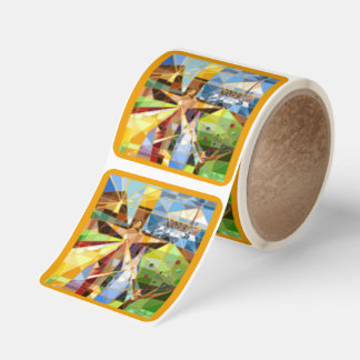 Jesus Tree of Life Square Sticker