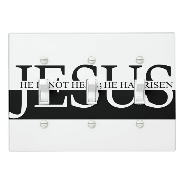 Jesus Triple Toggle Switch Cover (In Situ)