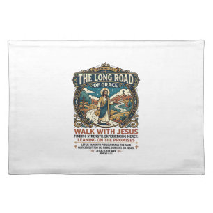 Jesus Trucker Long Haul T-Shirt Inspirational Fait Cloth Placemat