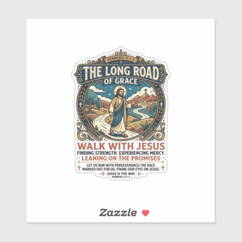 Jesus Trucker Long Haul T-Shirt Inspirational Fait Sticker