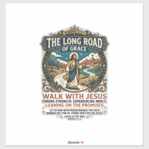 Jesus Trucker Long Haul T-Shirt Inspirational Fait Sticker